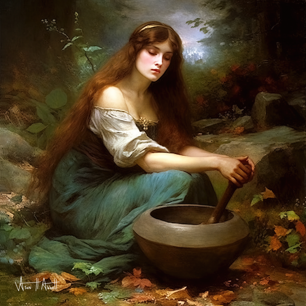 Mortar, Pestle, and Potions